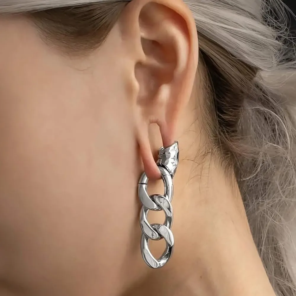 Casvort 2 PCS Hypoallergenic 316 Stainless Steel 00G Ear Cuff for Stretched Lobe Simple Ear Gauges Plugs for Weights Earring Studs Clip on Cartilage Body Piercing Jewelry