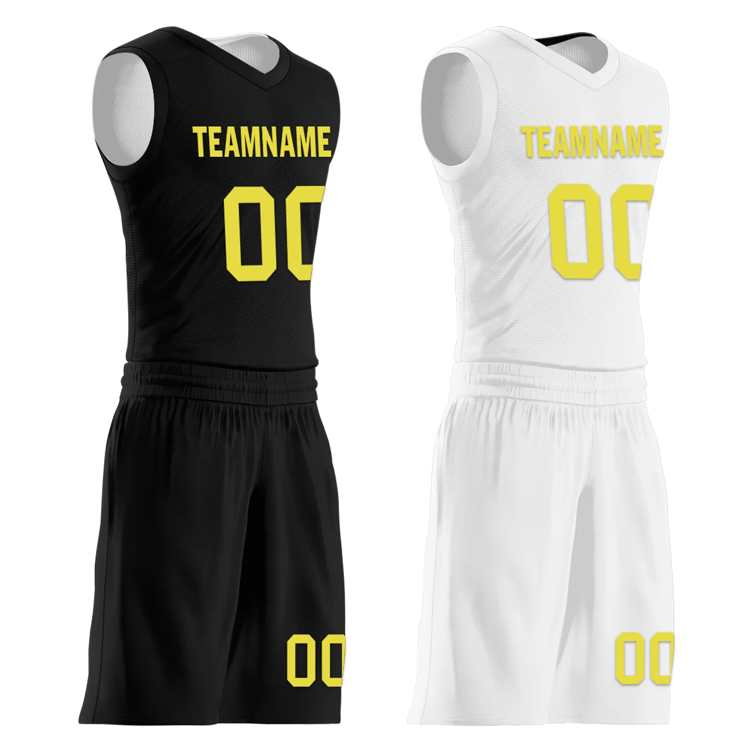 Custom Black White Classic Style Reversible Basketball Uniform Personalized BBJR-D017048