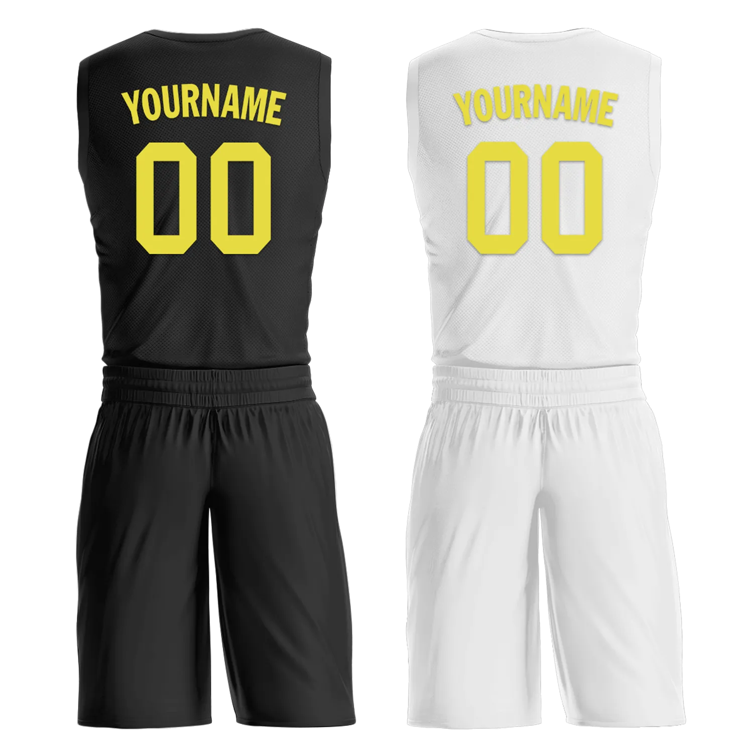 Custom Black White Classic Style Reversible Basketball Uniform Personalized BBJR-D017048