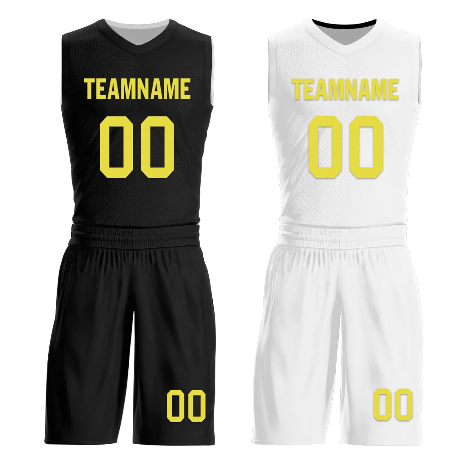 Custom Black White Classic Style Reversible Basketball Uniform Personalized BBJR-D017048