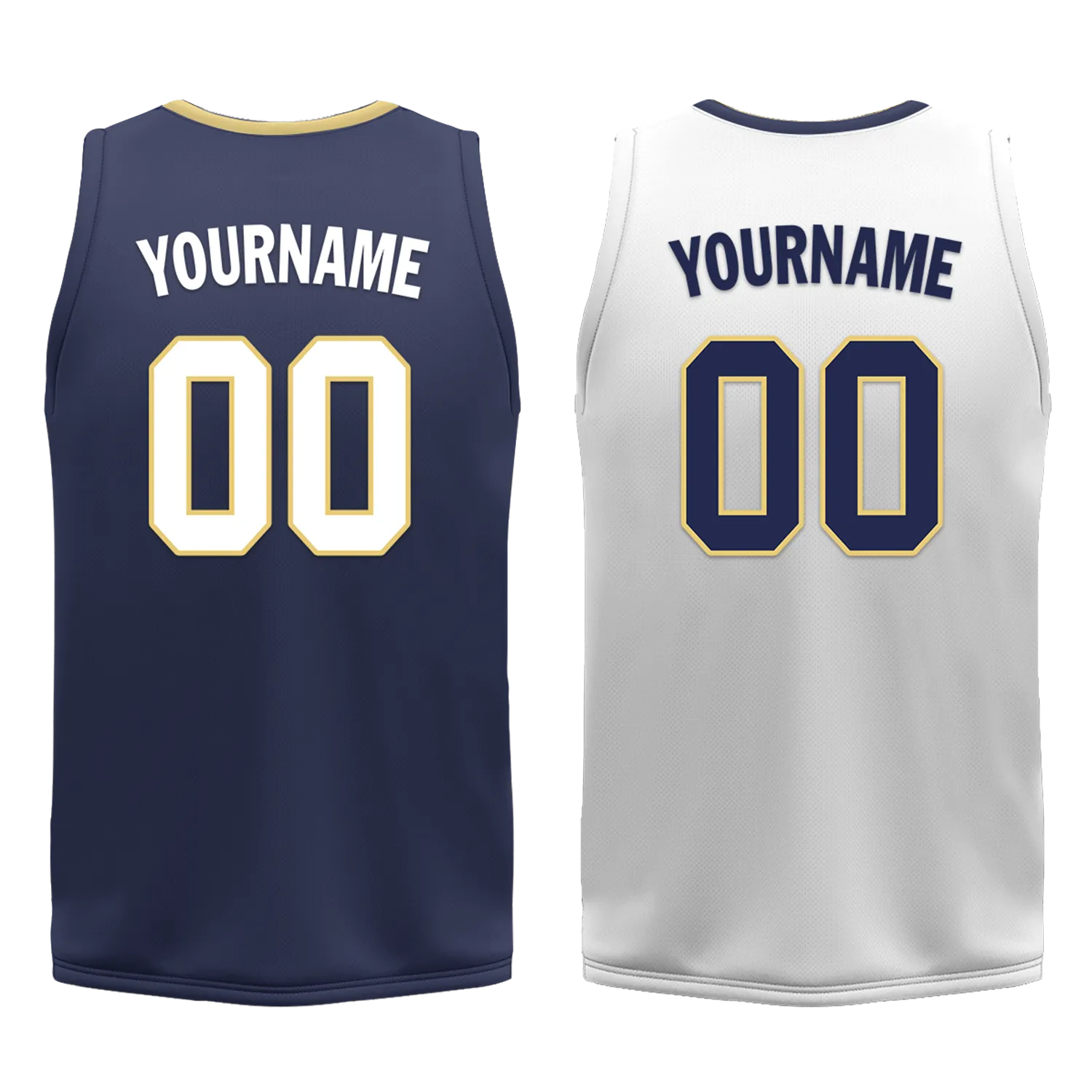 Custom Blue White Classic Style Reversible Basketball Uniform Personalized BBJR-D017050