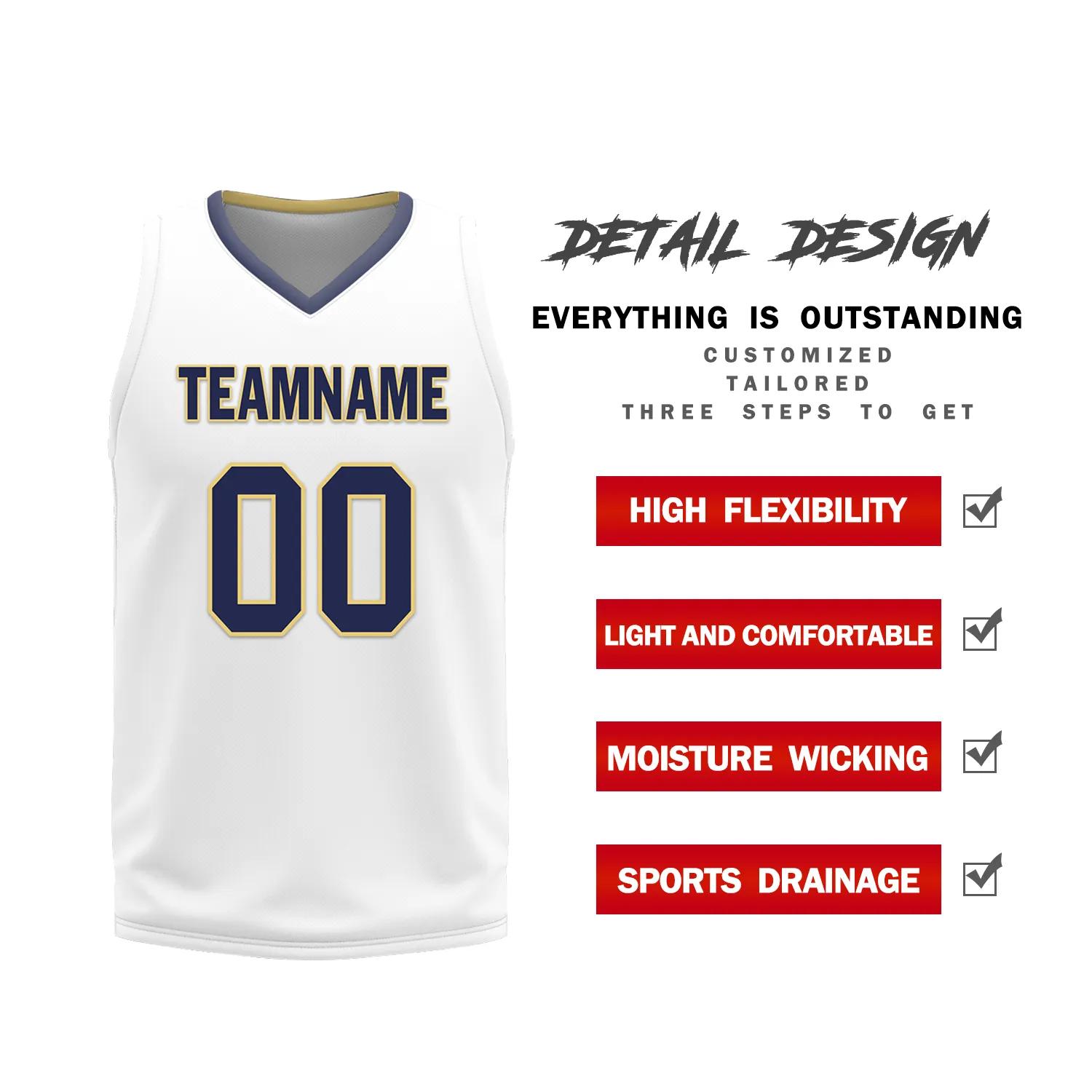 Custom Blue White Classic Style Reversible Basketball Uniform Personalized BBJR-D017050