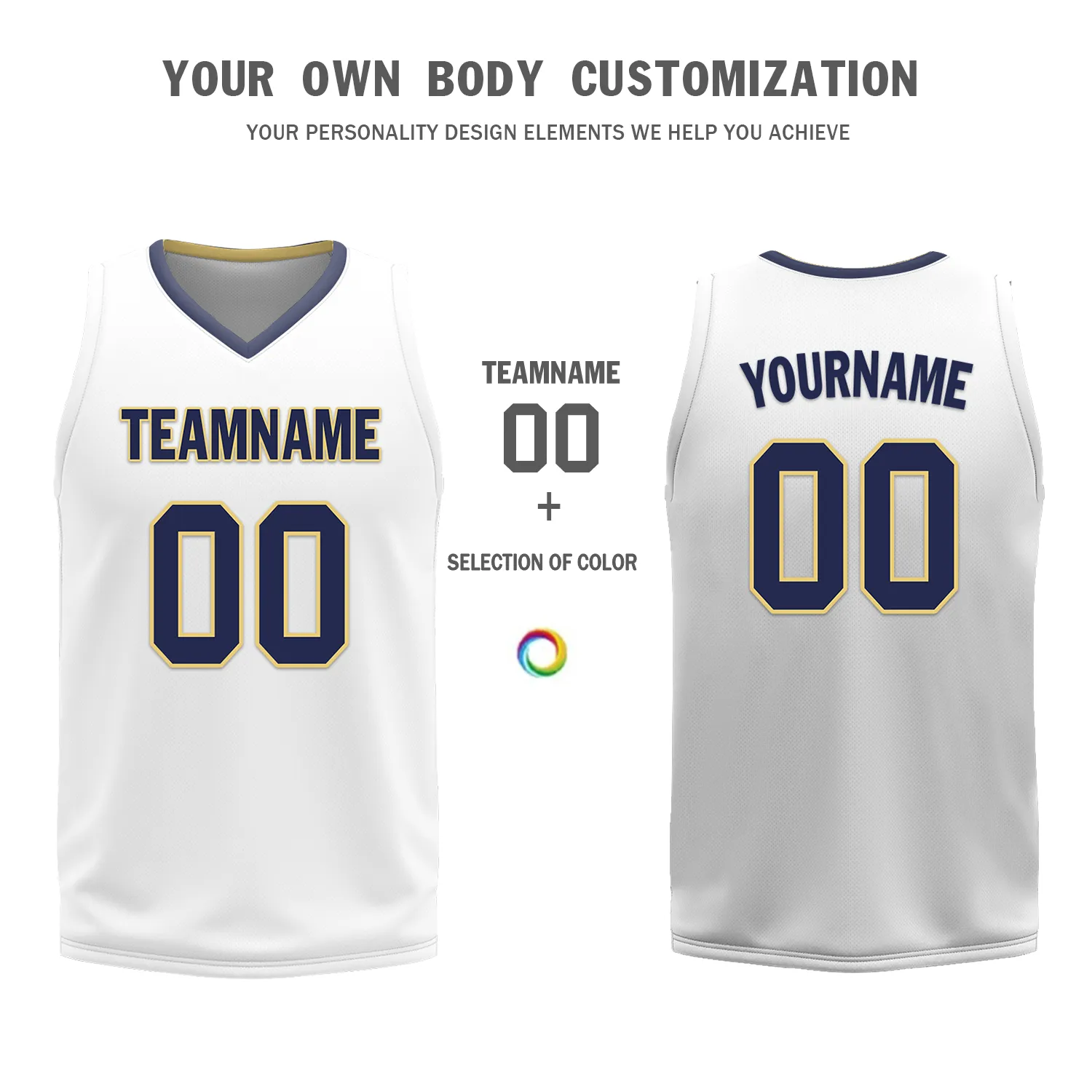 Custom Blue White Classic Style Reversible Basketball Uniform Personalized BBJR-D017050