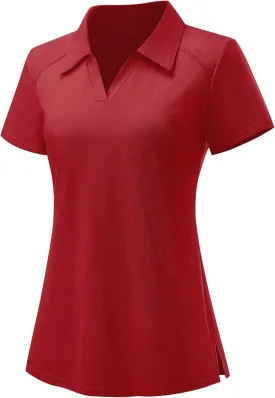 Ivicoer Womens Golf Shirt Polo Short Sleeve,Sleeveless,Long Sleeve Tennis Collared Top Athletic Clothes for Ladies