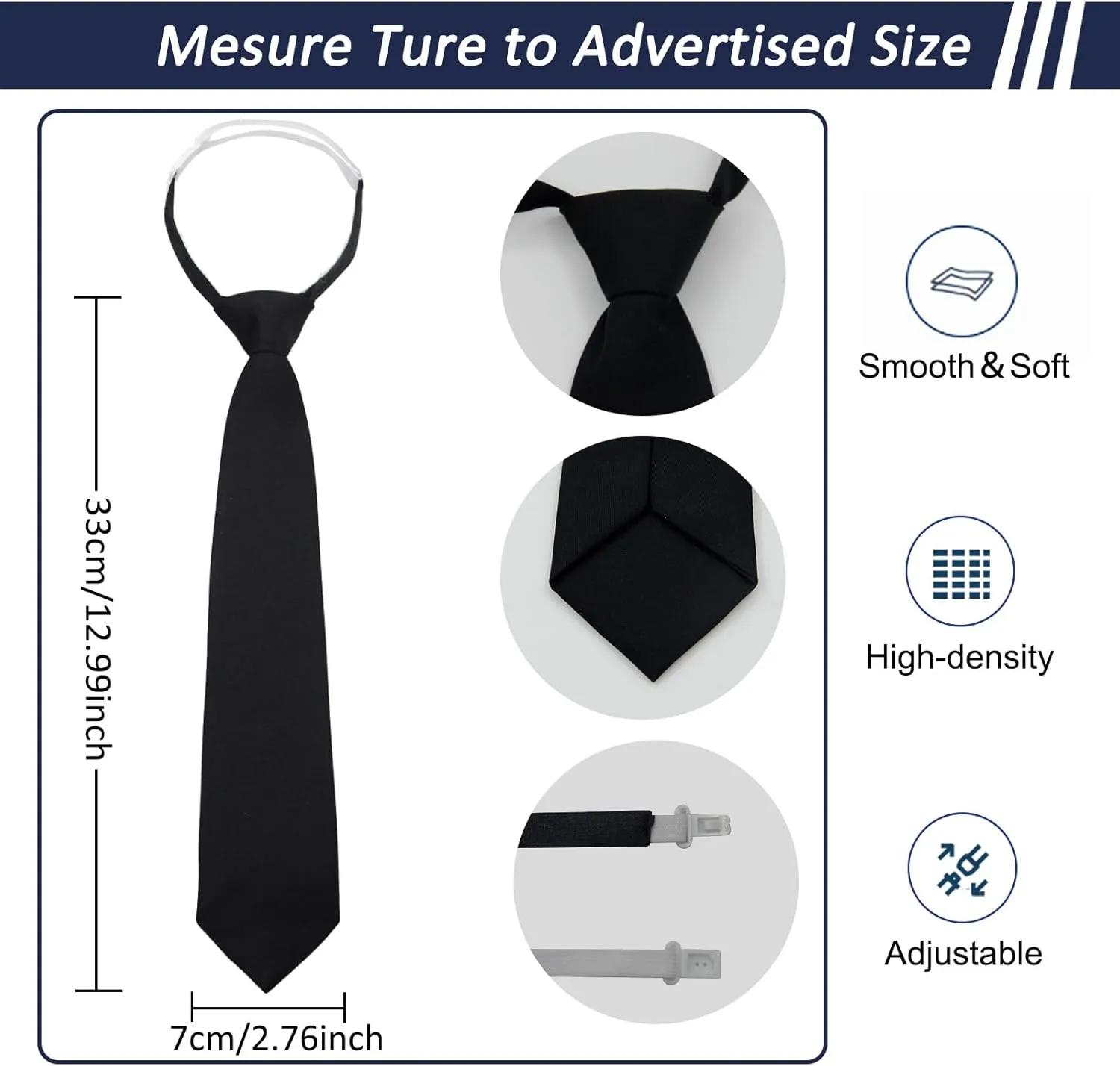 Mantieqingway Ties for Women, Pre-tied Adjustable Girls/Boys Neckties for Uniforms, School, JK/JC Cosplay, T-shirt Accessory