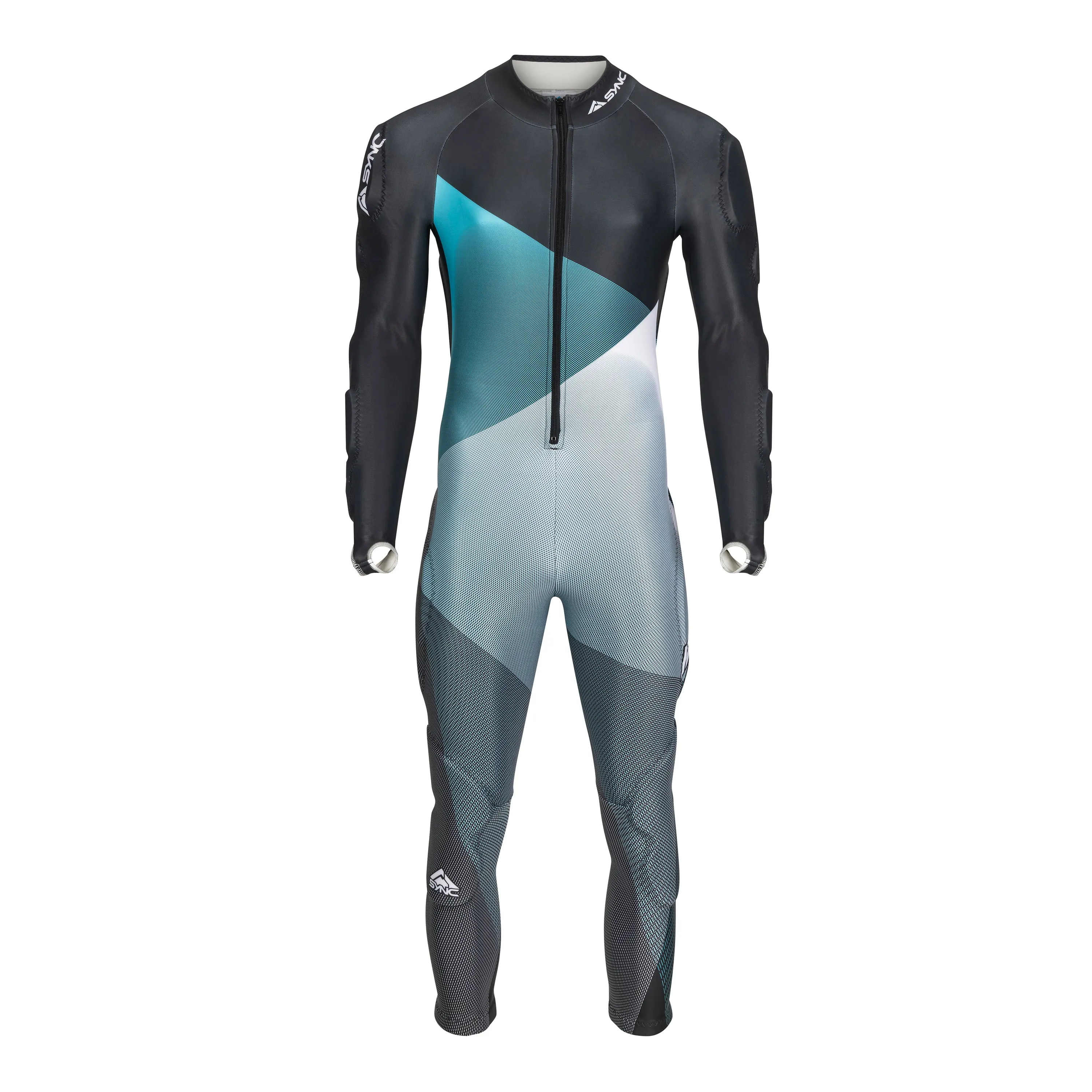 Sammi Adult Race Suit - Aqua/Black