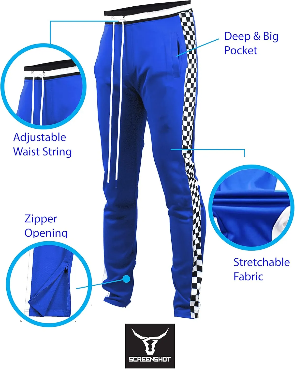 SCREENSHOT-Track Pants S41700 Mens Premium Slim Fit Athletic Fitness Fashion Urban Lifestyle Streetwear Bottoms