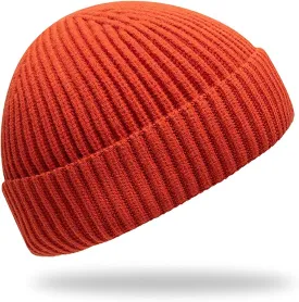 Trawler Beanie Watch Hat Roll-up Edge,Fisherman Ski Winter Warm Knit Caps Unisex
