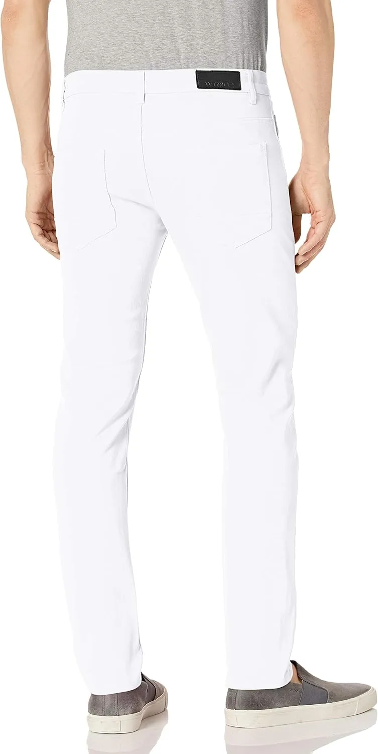 WT02 Men's Basic Color Twill Stretchable Skinny Pants